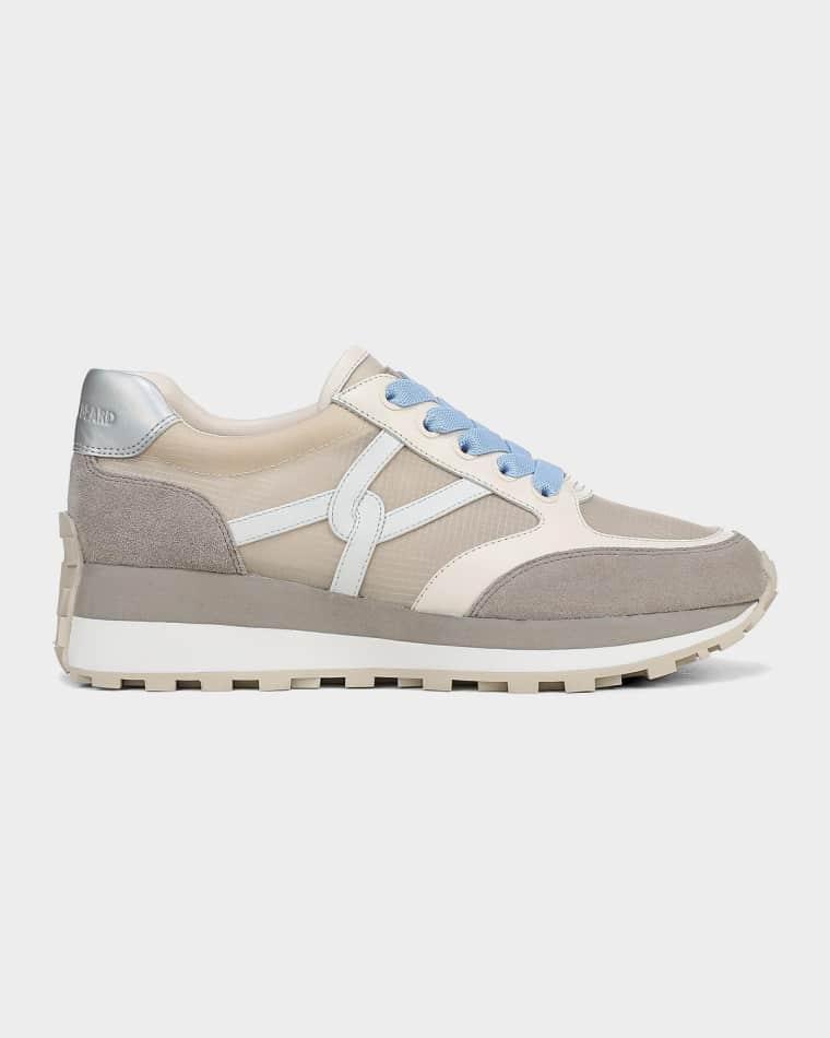 Valentina Ripstop Mixed Leather Retro Sneakers by VERONICA BEARD