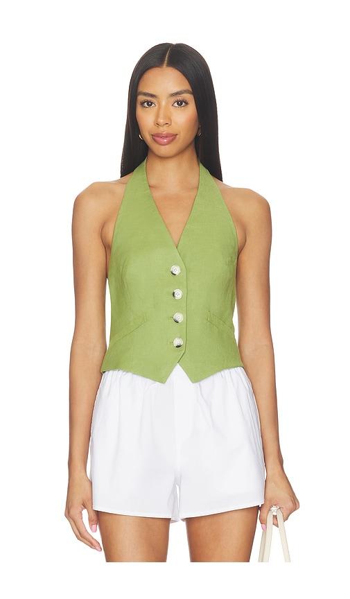 Veronica Beard Arabella Vest Top in Green by VERONICA BEARD