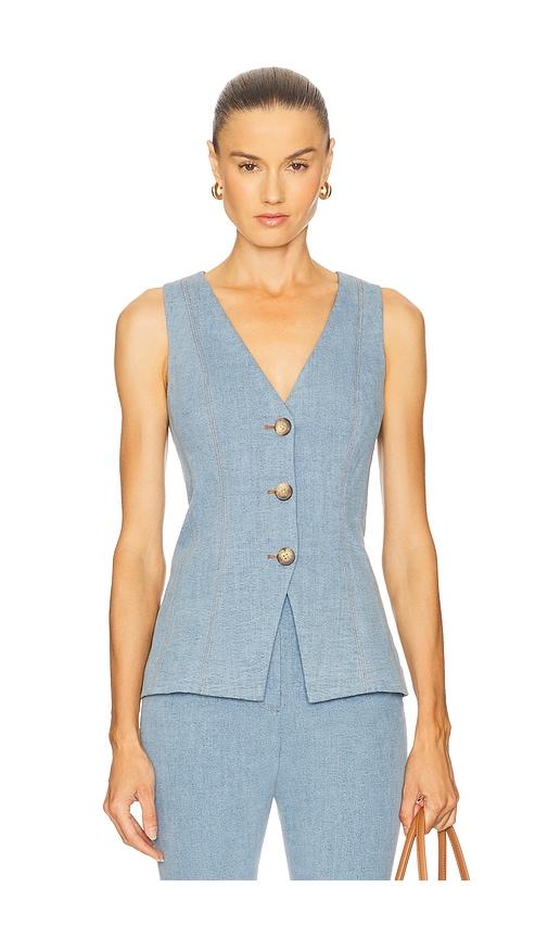 Veronica Beard Avalina Vest in Baby Blue by VERONICA BEARD