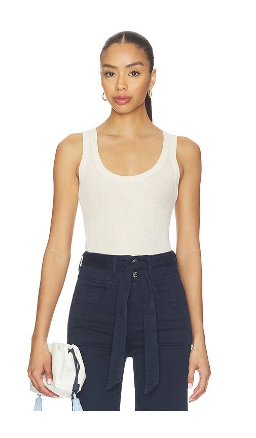 Veronica Beard Belvedere Tank Top in Cream by VERONICA BEARD