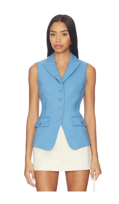 Veronica Beard Benny Vest in Blue by VERONICA BEARD