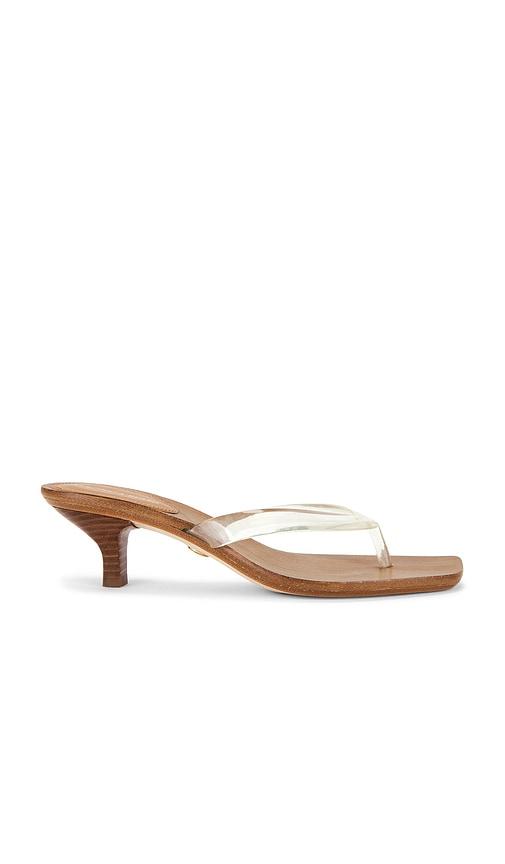 Veronica Beard Clear 45 Jelly Sandal in Tan by VERONICA BEARD