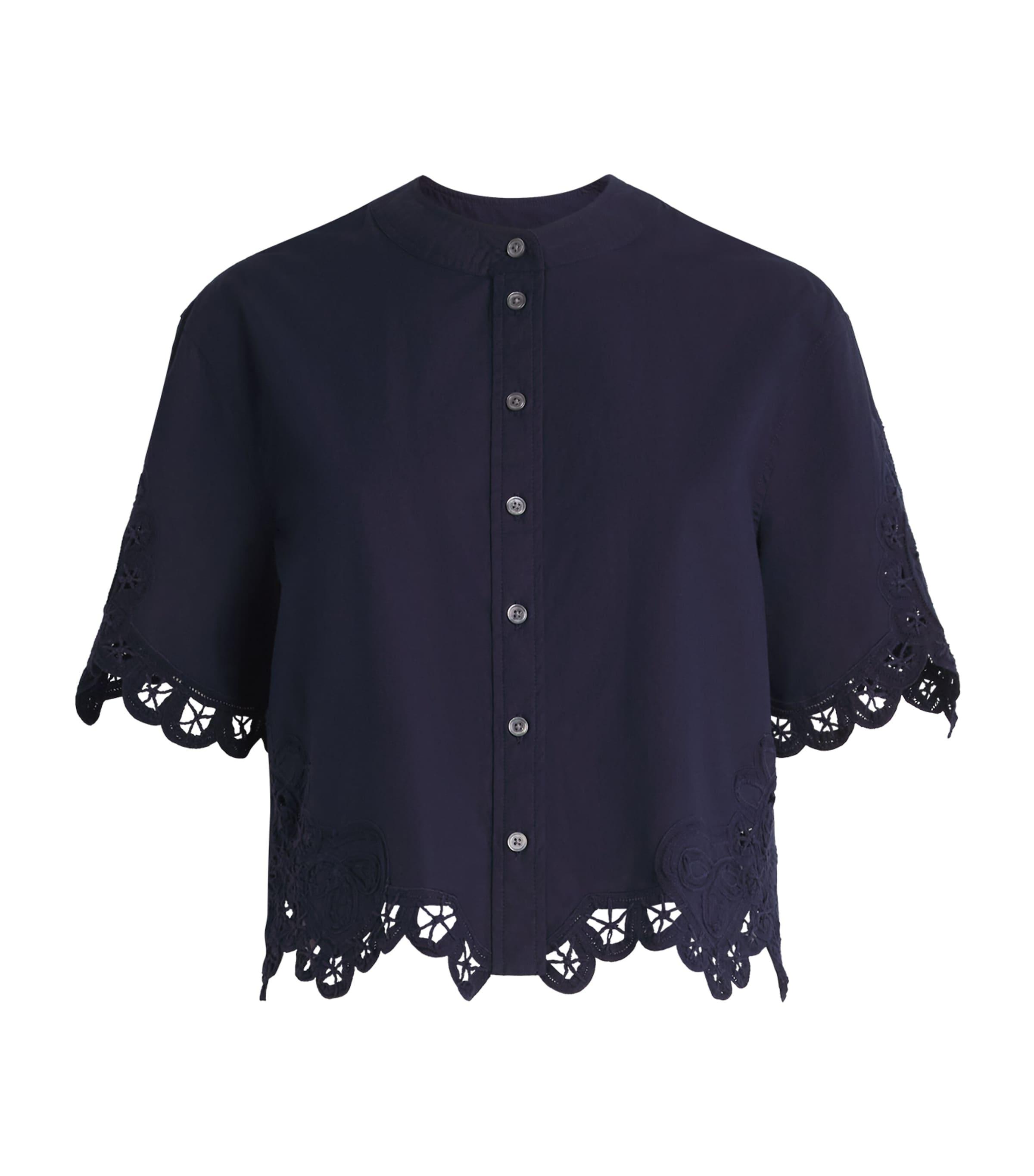 Veronica Beard Cotton Lace Aleck Blouse by VERONICA BEARD