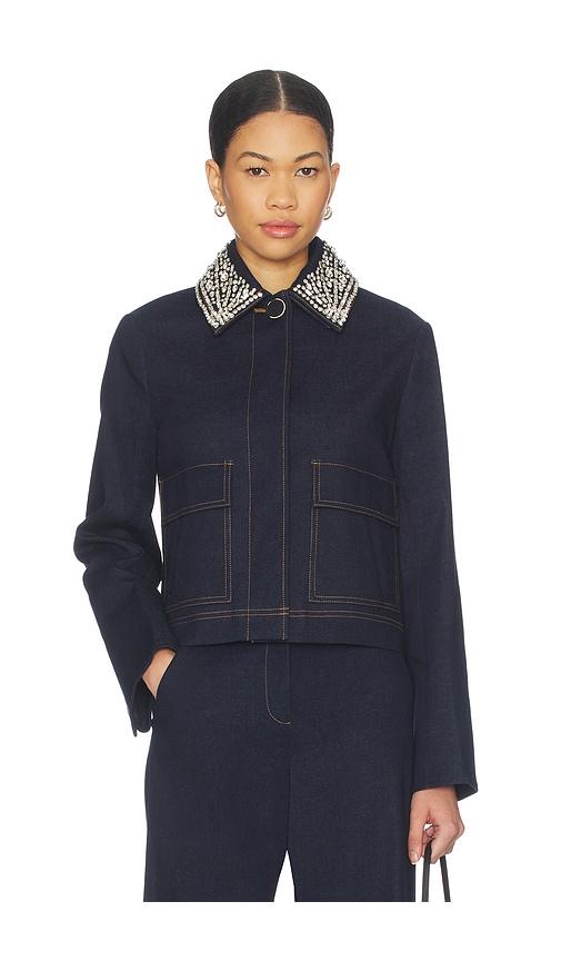 Veronica Beard Embellished Barrington Jacket in Blue by VERONICA BEARD
