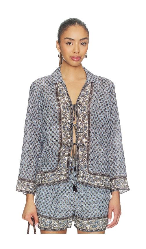 Veronica Beard Eva Top in Blue by VERONICA BEARD