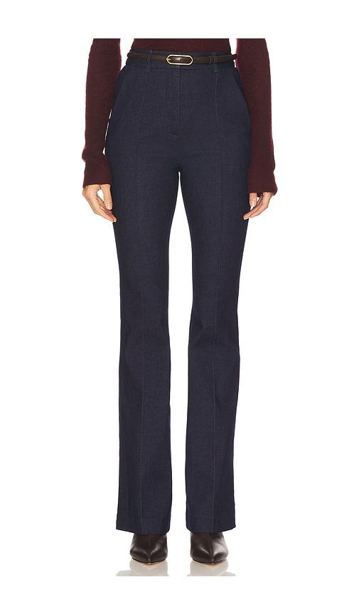 Veronica Beard Gracie Pant With Belt in Blue by VERONICA BEARD