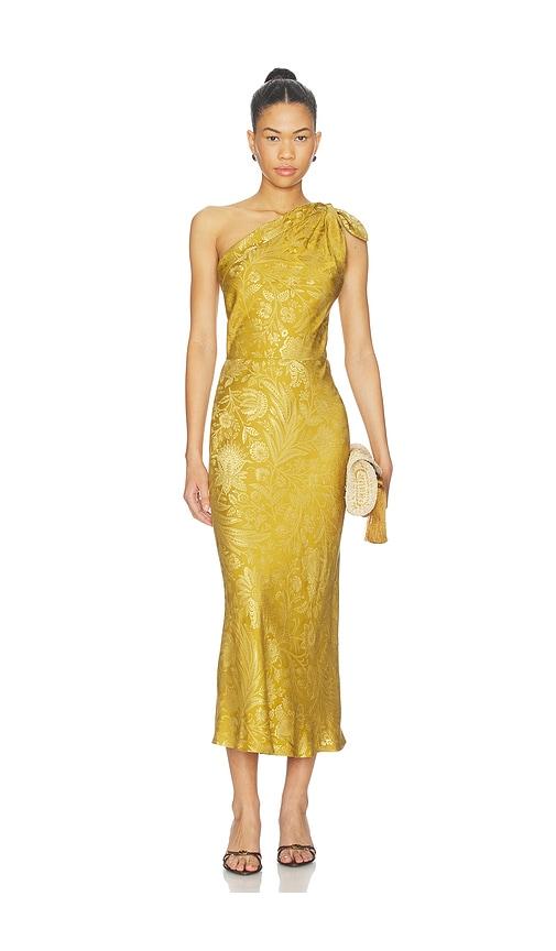 Veronica Beard Grycen Dress in Metallic Gold by VERONICA BEARD