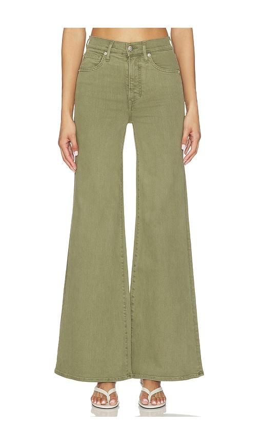 Veronica Beard Joplin Wide Flare Jeans in Army by VERONICA BEARD