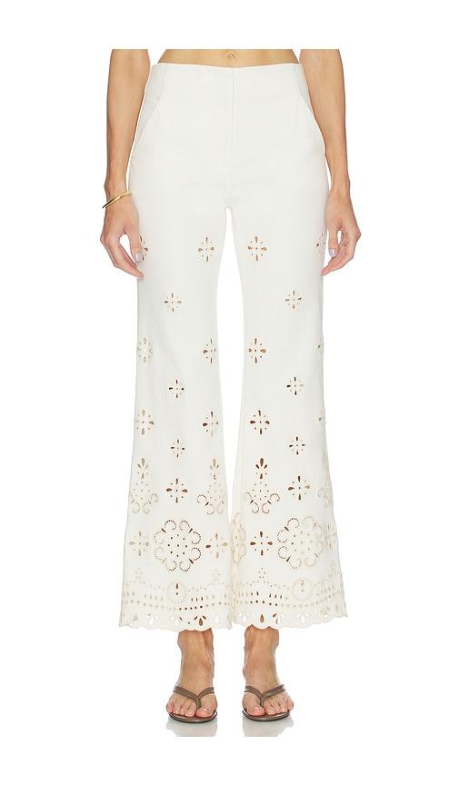 Veronica Beard Komi Pant in White by VERONICA BEARD