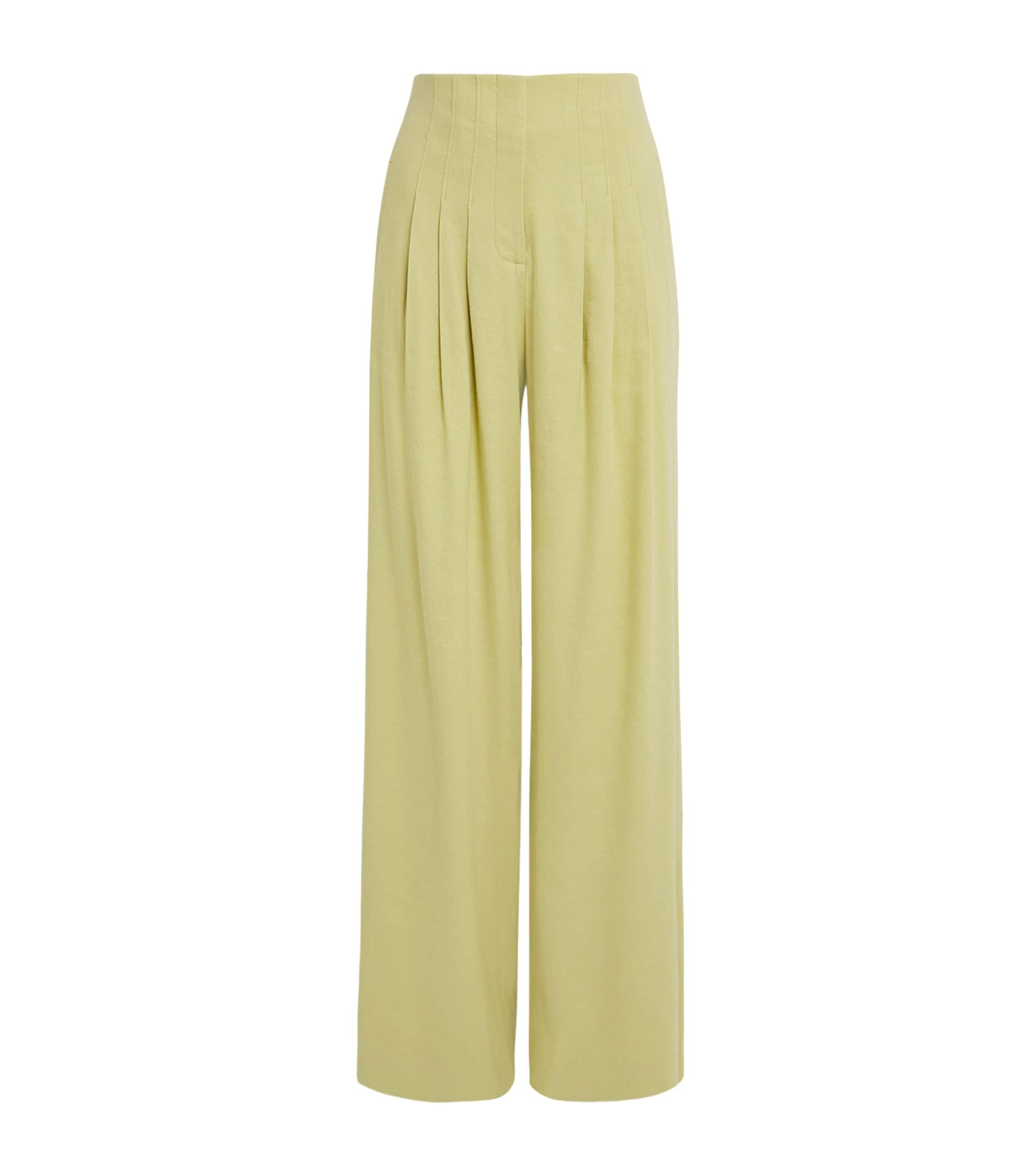 Veronica Beard Linen-Blend Wide-Leg Trousers by VERONICA BEARD