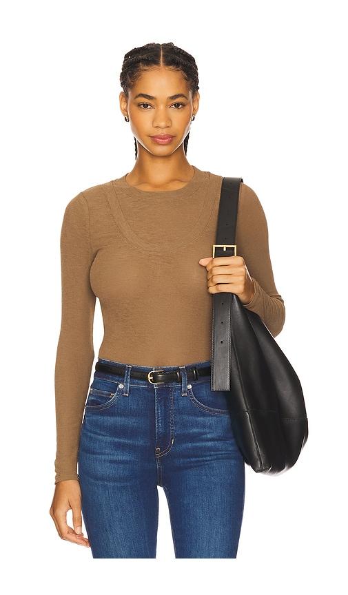 Veronica Beard Neita Top in Nude by VERONICA BEARD