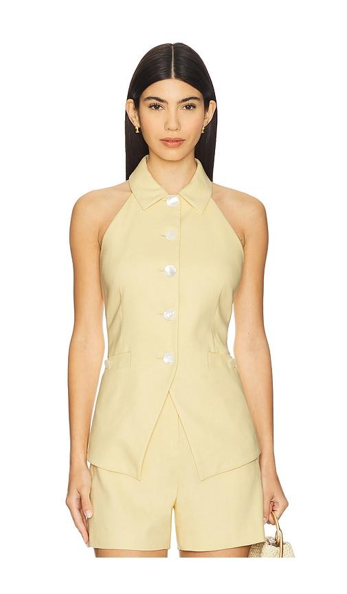 Veronica Beard Orlinda Vest in Lemon by VERONICA BEARD