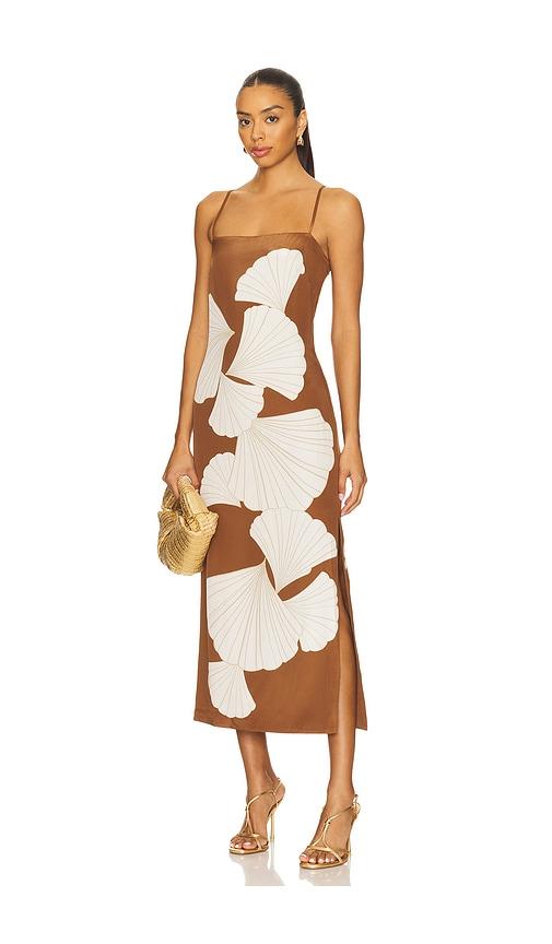 Veronica Beard Petra Dress in Tan by VERONICA BEARD
