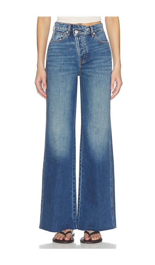 Veronica Beard Taylor Wide Leg Jeans in Blue by VERONICA BEARD