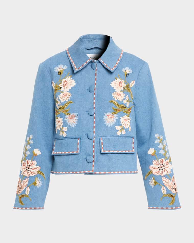 Vikaria Embroidered Jacket by VERONICA BEARD