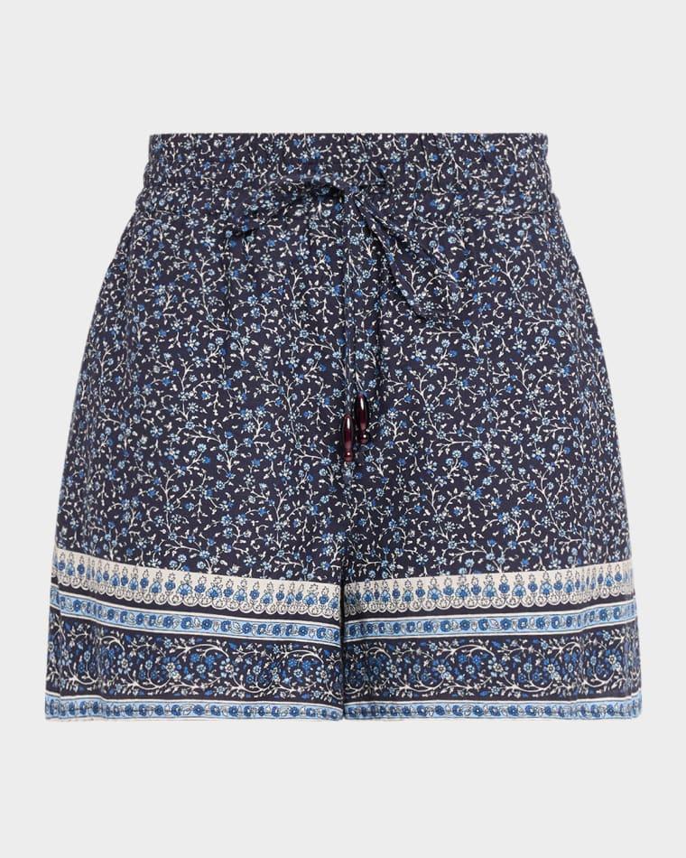 Vivaldi Printed Drawstring Shorts by VERONICA BEARD