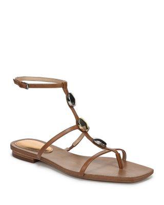 Women's Alba Decorated Strap Leather Thong Sandals by VERONICA BEARD