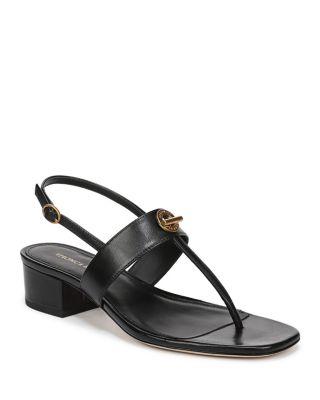 Women's Andie Leather Block Heel Thong Sandals by VERONICA BEARD