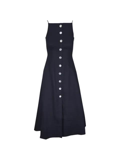 button-down spaghetti-strap midi dress by VERONICA BEARD