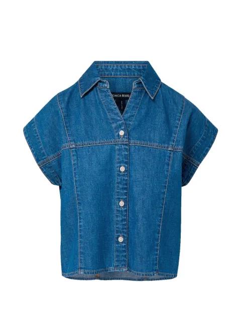 button-up cap-sleeve blouse by VERONICA BEARD