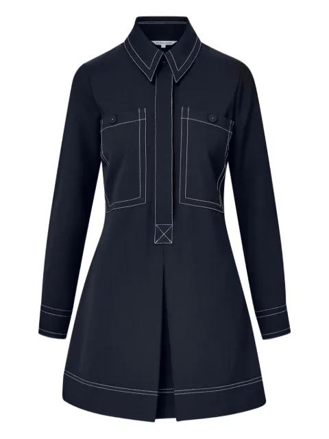 contrast-stitch shirt mini dress by VERONICA BEARD