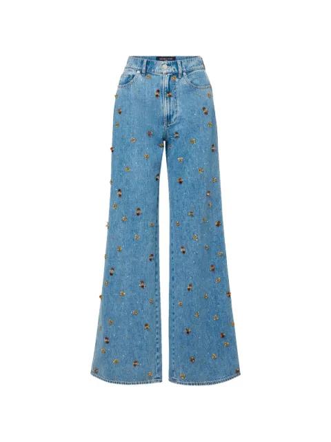 embellished wide-leg jeans by VERONICA BEARD
