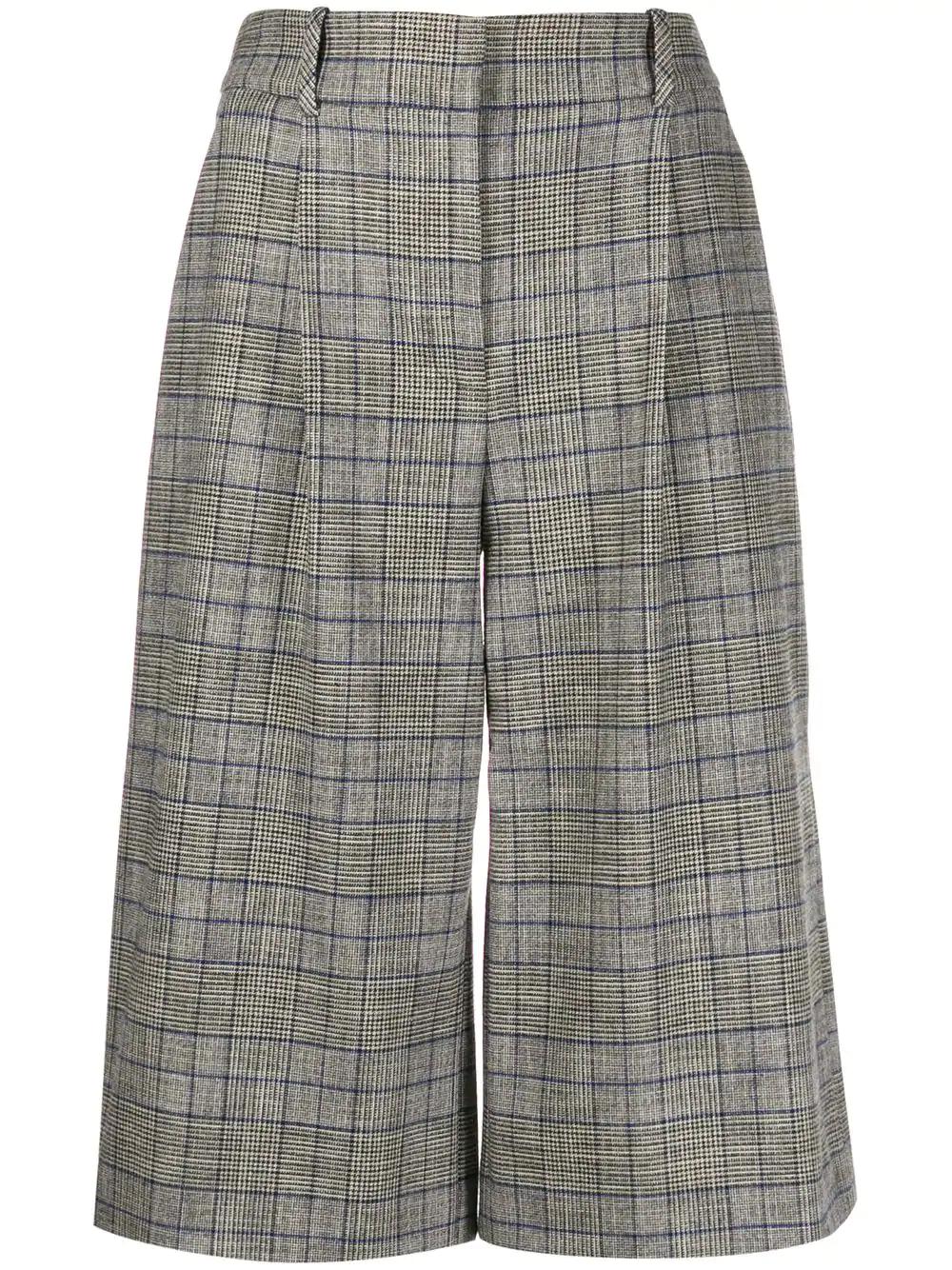 high-rise checked culottes by VERONICA BEARD