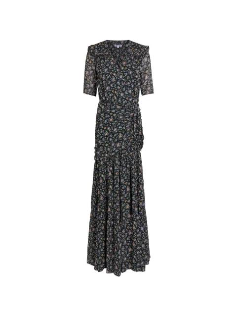 ruffled floral-print maxi dress by VERONICA BEARD