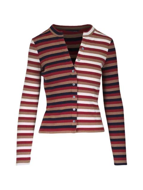 striped rib-knit cardigan by VERONICA BEARD