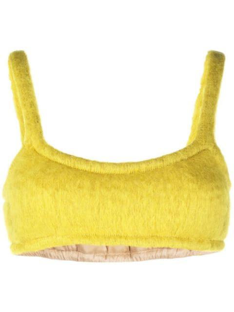 brushed mohair-blend bralette by VERONIQUE LEROY