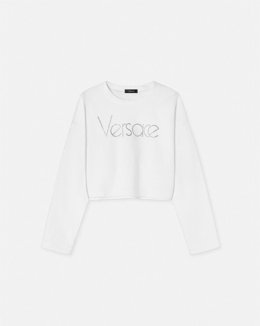 1978 re-edition logo crop sweatshirt by VERSACE