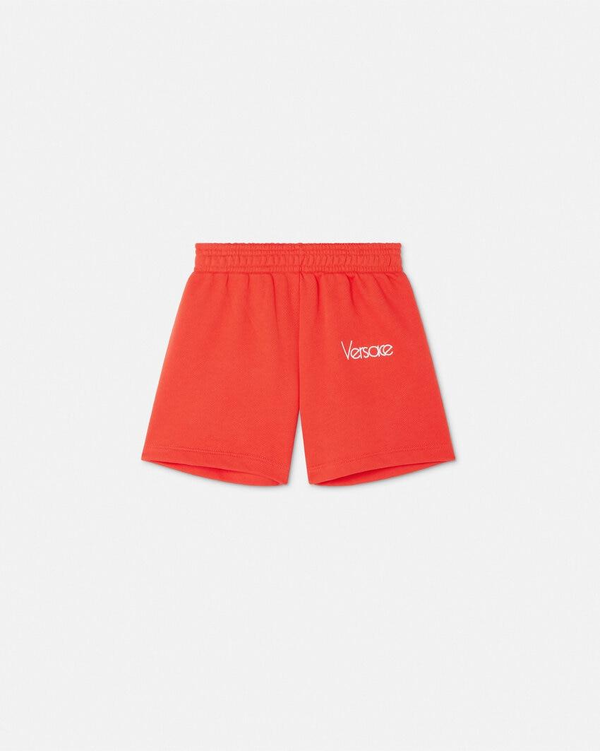 1978 re-edition logo kids sweat shorts by VERSACE