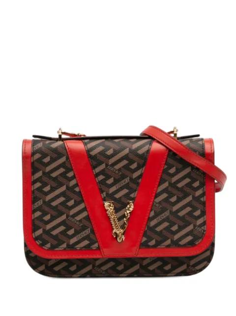 2010-2025 La Greca Coated Canvas Virtus satchel by VERSACE 