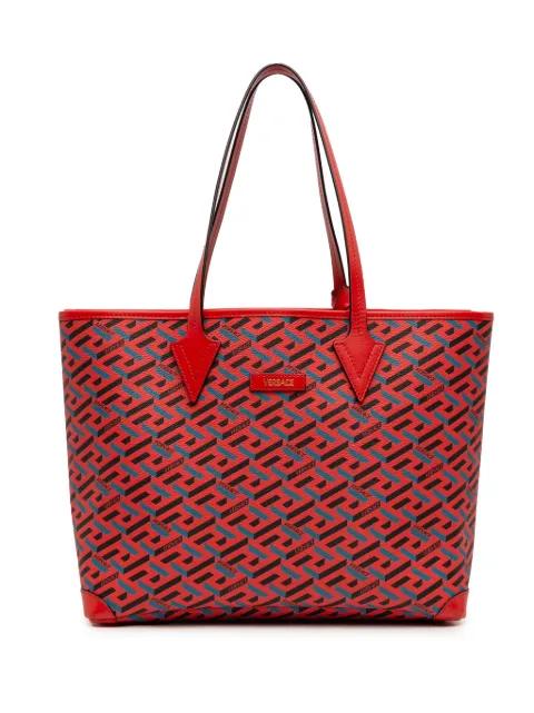 2021-2025 Coated Canvas La Greca tote bag by VERSACE 