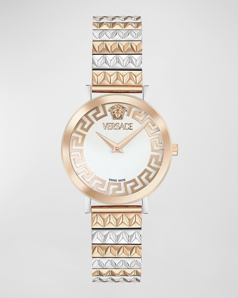35mm Daedalus Watch with Bracelet Strap, Two Tone by VERSACE