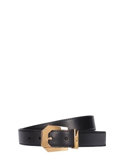 3cm Medusa leather belt by VERSACE
