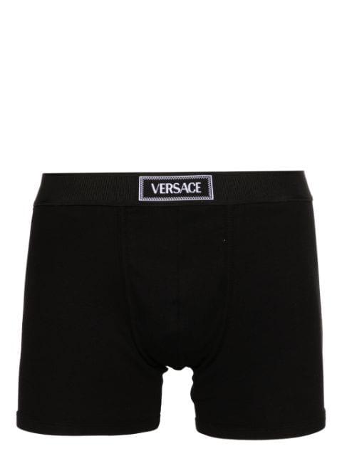 90s Logo ribbed long boxers by VERSACE