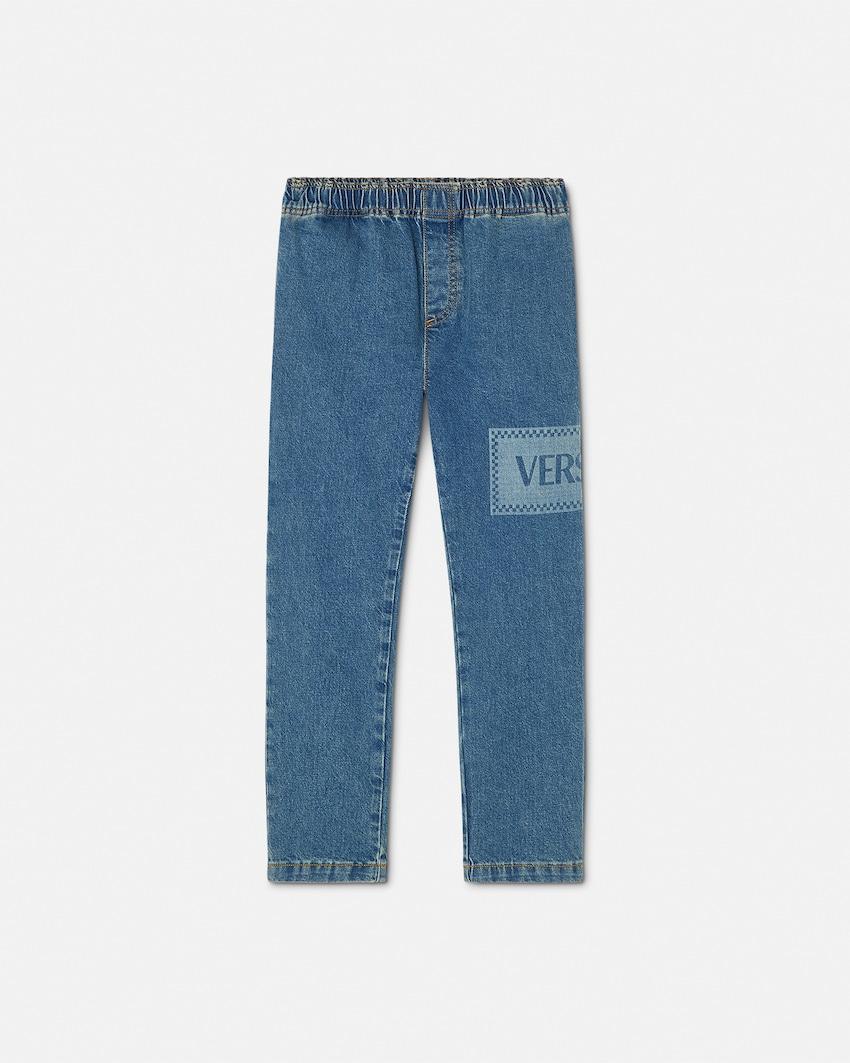 90s vintage logo denim kids pants by VERSACE