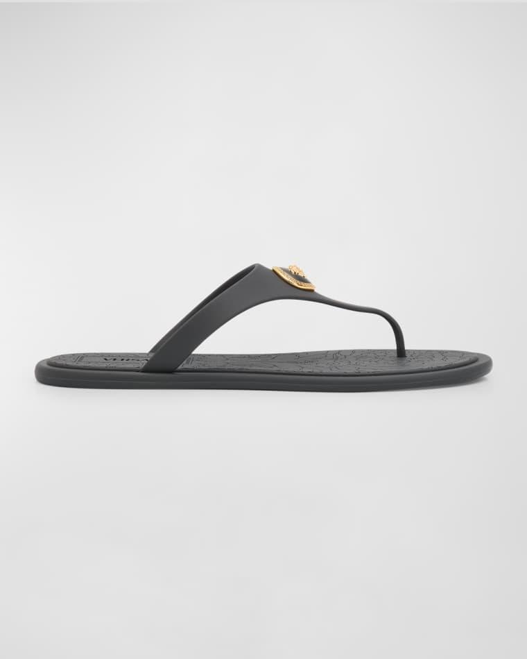 Alia Medusa Rubber Thong Sandals by VERSACE