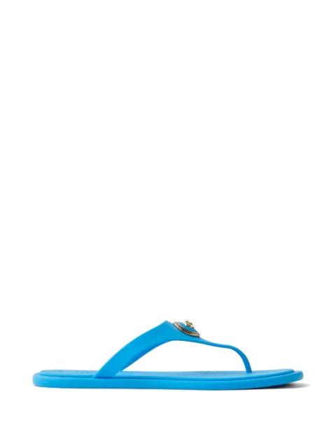 Alia rubber flat sandals by VERSACE