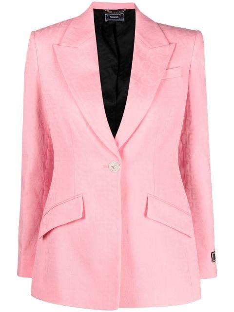 Allover-jacquard wool blazer by VERSACE
