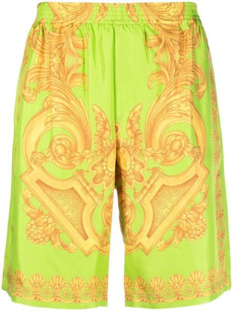 Barocco 660 silk shorts by VERSACE