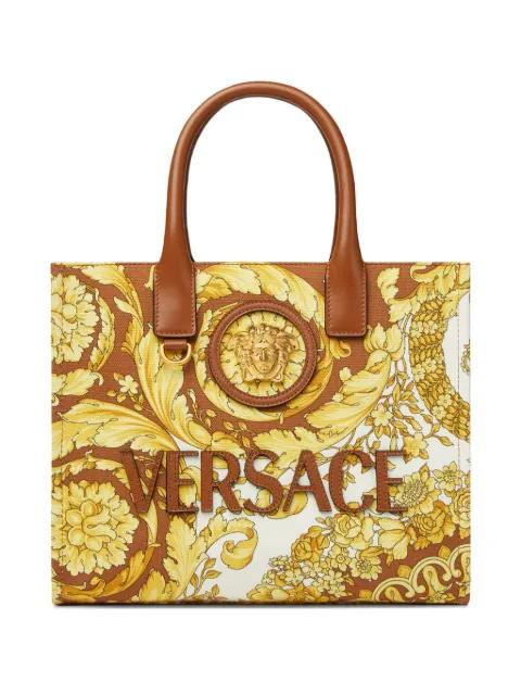 Barocco La Medusa cotton tote bag by VERSACE