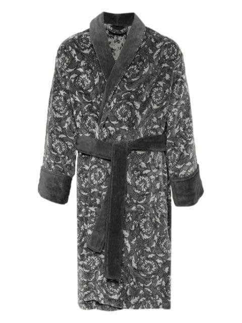 Barocco belted bathrobe by VERSACE