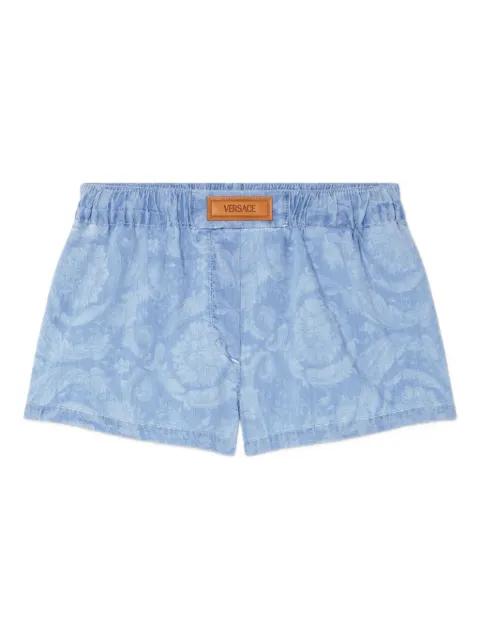 Barocco jacquard chambray boxer shorts by VERSACE