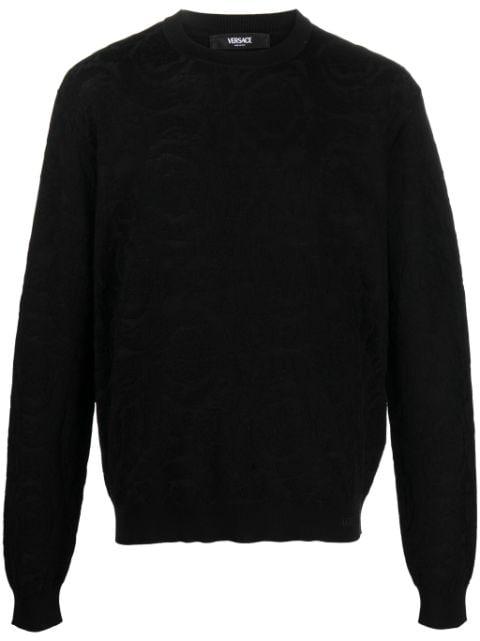 Barocco-motif textured jumper by VERSACE
