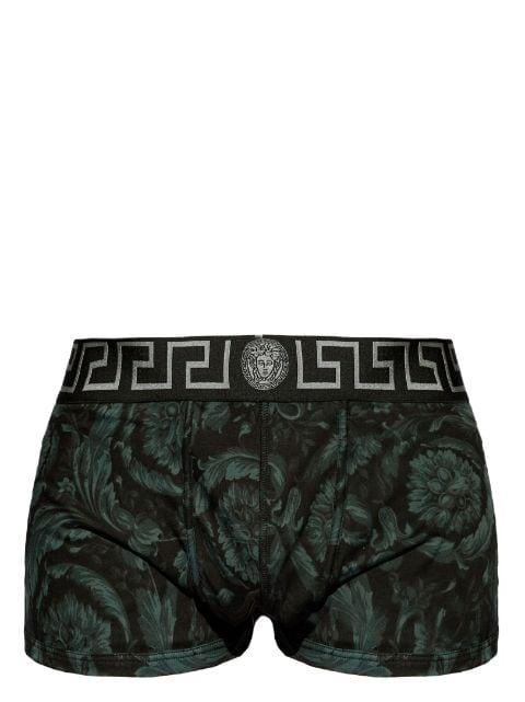 Barocco-print Greca-border boxers by VERSACE