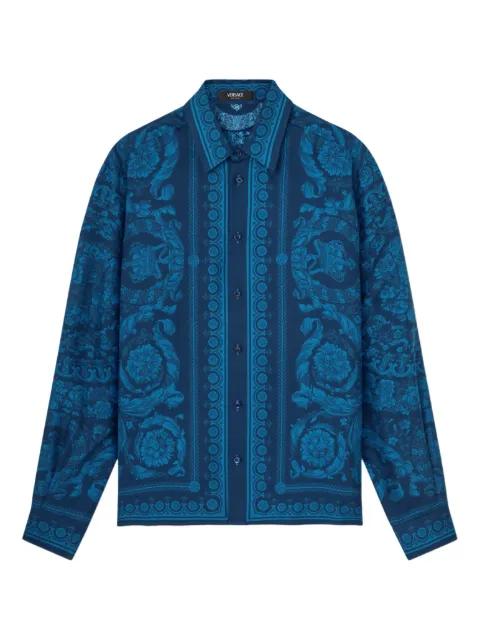 Barocco-print buttoned shirt by VERSACE