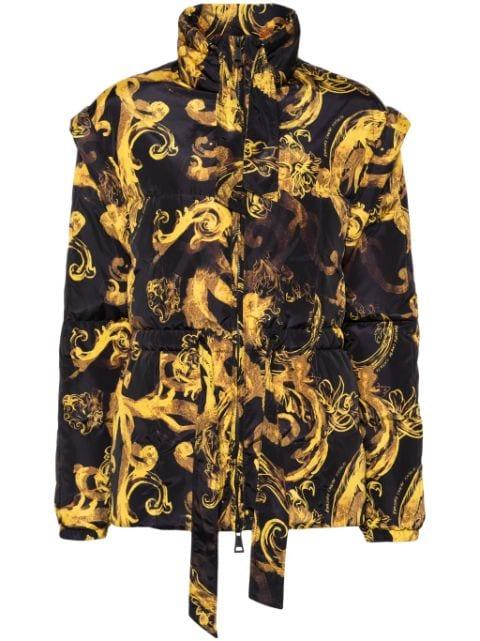 Barocco-print down jacket by VERSACE