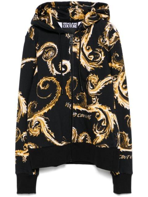 Barocco-print hoodie by VERSACE